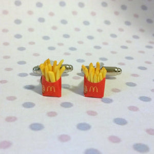 Miniature Food French Fries Cufflinks