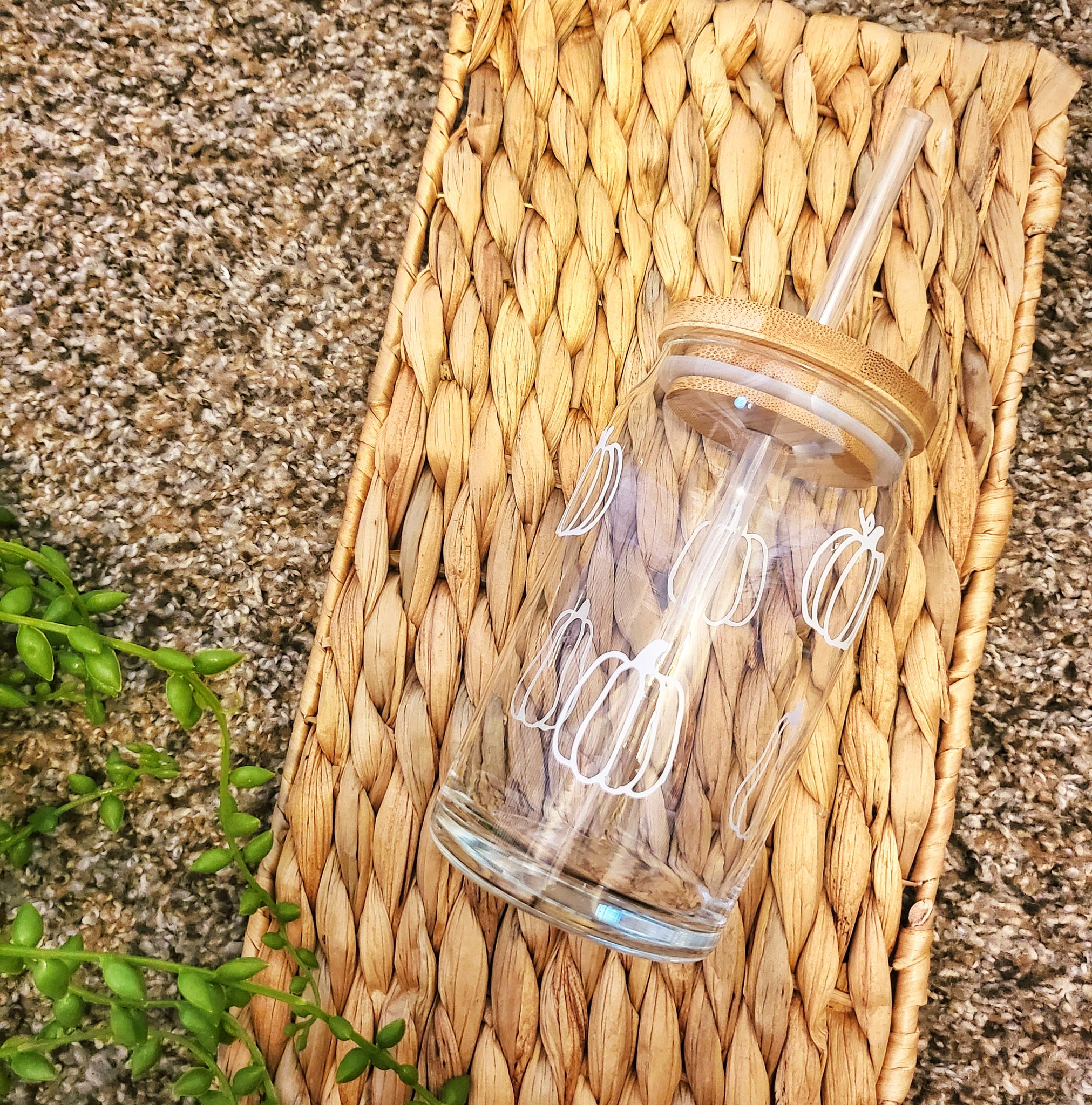 Pumpkin Beer Can Glass