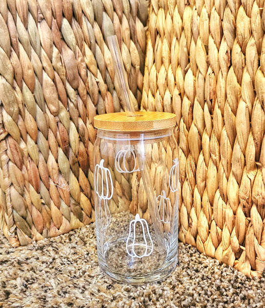 Pumpkin Beer Can Glass