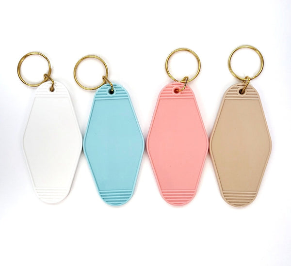 Blank Vintage Motel Keychains