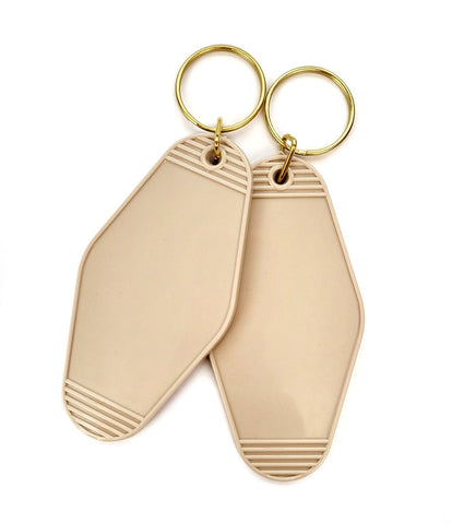 Blank Vintage Motel Keychains