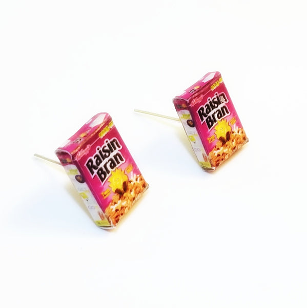 Miniature Raisin Bran Cereals Earrings