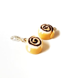 Miniature Cinnamon Roll Charm or necklace, Miniature food jewelry