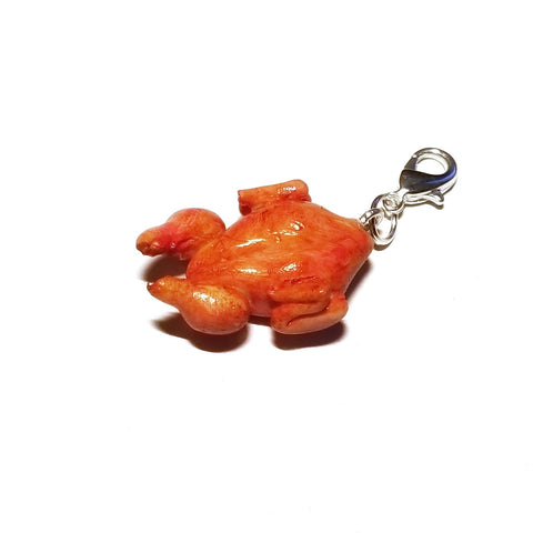 Miniature Thanksgiving Turkey Charm or necklace,Roasted Turkey charm