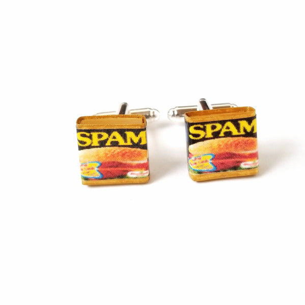 Miniature Can of Spam Cufflinks,wedding cufflinks, gifts, lunch meat, breakfast, lunch