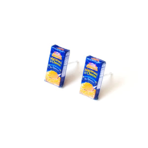 Miniature Mac and Cheese noodle Earrings