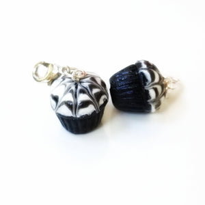 Miniature Spider Web Cupcake Charm,Food stitch marker