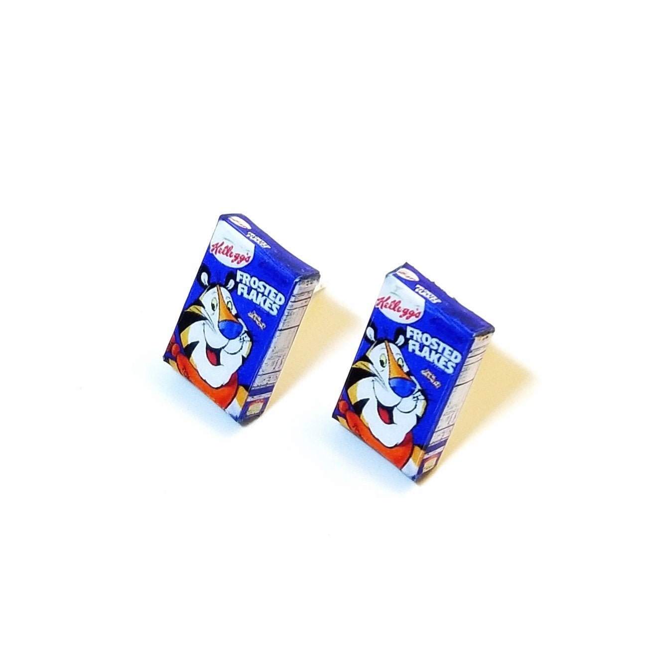 Miniature Frosted Flakes Cereals Earrings, miniature food jewelry