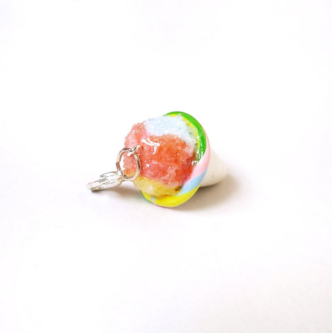 Miniature Pastel Rainbow Snow Cone Charm