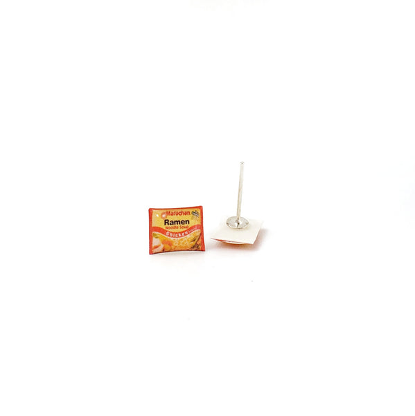 Miniature Tiny Chicken Flavor Ramen Noodle Soup Stud Earrings,miniature jewelry,asian chinese food