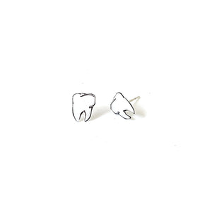 Miniature Tiny Tooth Stud Earrings,miniature jewelry,teeth earrings, post tooth jewelry, dentist