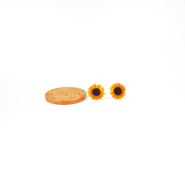 Miniature Sunflower Stud Earrings