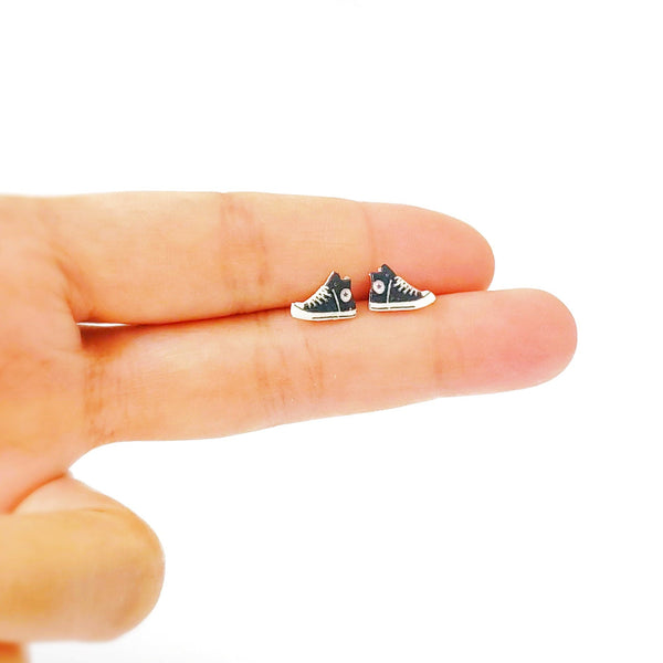 Miniature Sneakers Stud Earrings Shrink Plastic