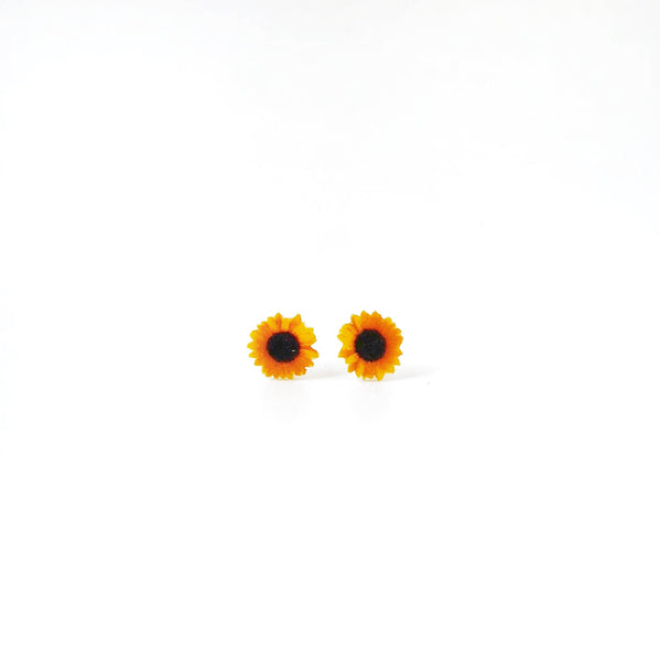 Miniature Sunflower Stud Earrings