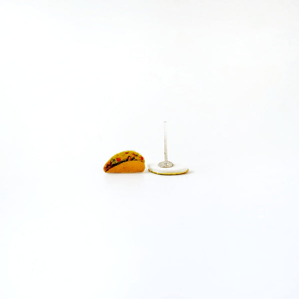 Miniature Taco Stud Earrings,stud earrings,Taco Tuesday Mexican food