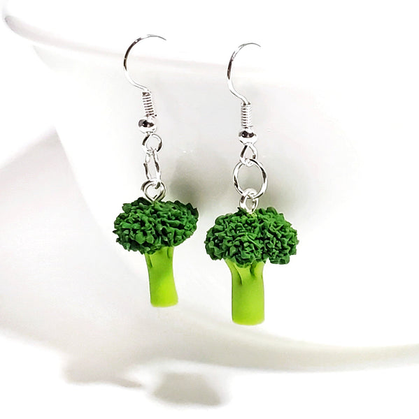 Miniature Broccoli Dangle Earrings