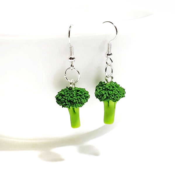 Miniature Broccoli Dangle Earrings