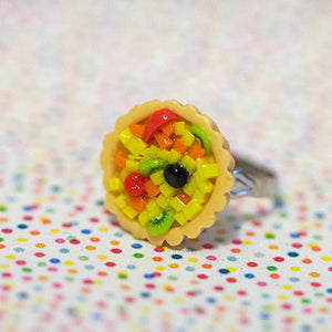 Miniature Food Ring Fruit Tart with adjustable ring band