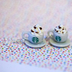 Miniature Starbucks Cappuccino Earrings