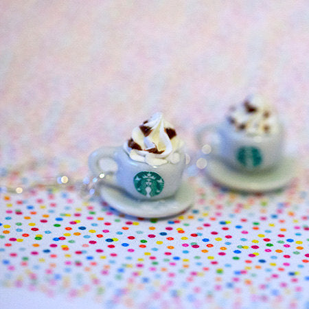 Miniature Starbucks Cappuccino Earrings