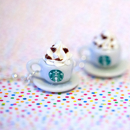 Miniature Starbucks Cappuccino Earrings