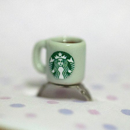 Miniature Starbucks Coffee ring with adjustable ring band