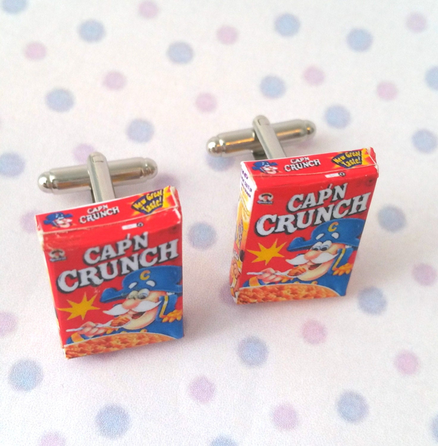 Miniature Capn Crunch Cereals Cufflinks