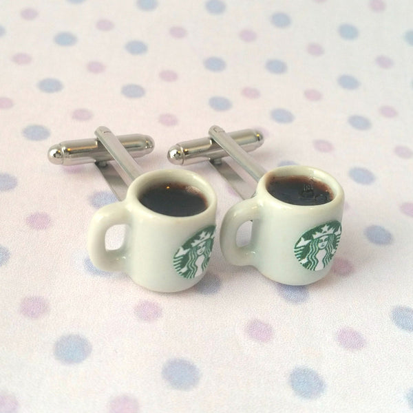 Miniature Starbucks Coffee Cufflinks