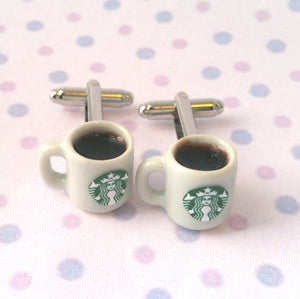 Miniature Starbucks Coffee Cufflinks