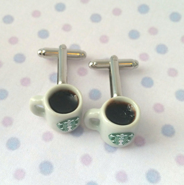 Miniature Starbucks Coffee Cufflinks