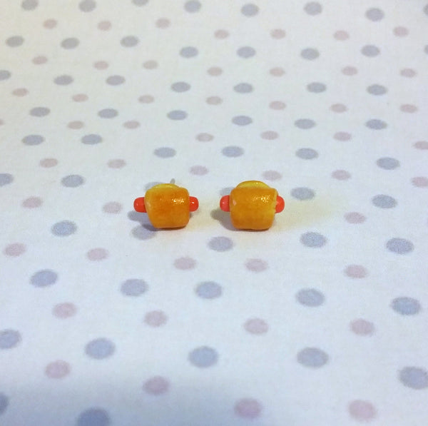 Miniature 2 Pigs in Blanket Earrings