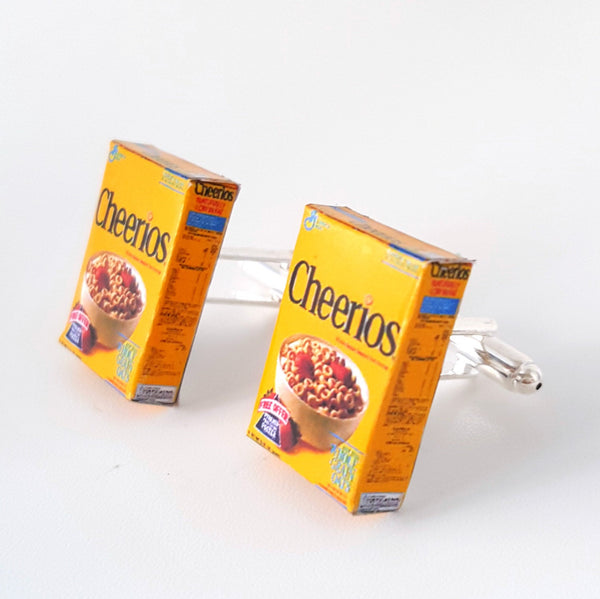 Miniature Cheerios Cereals Cufflinks,wedding cufflinks, gifts, cereals, cheerios, breakfast