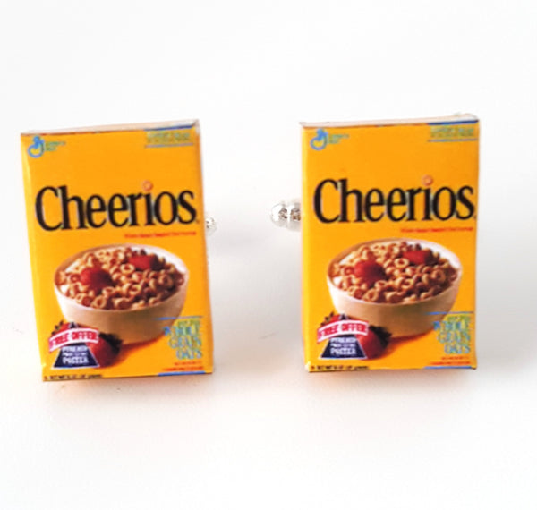 Miniature Cheerios Cereals Cufflinks,wedding cufflinks, gifts, cereals, cheerios, breakfast