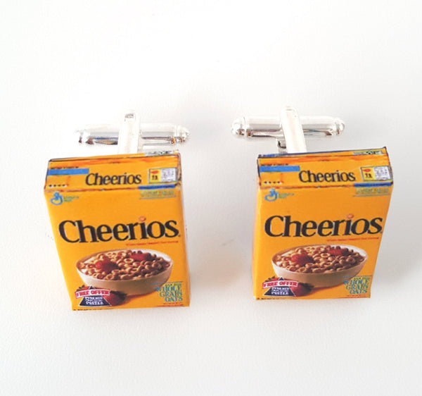 Miniature Cheerios Cereals Cufflinks,wedding cufflinks, gifts, cereals, cheerios, breakfast